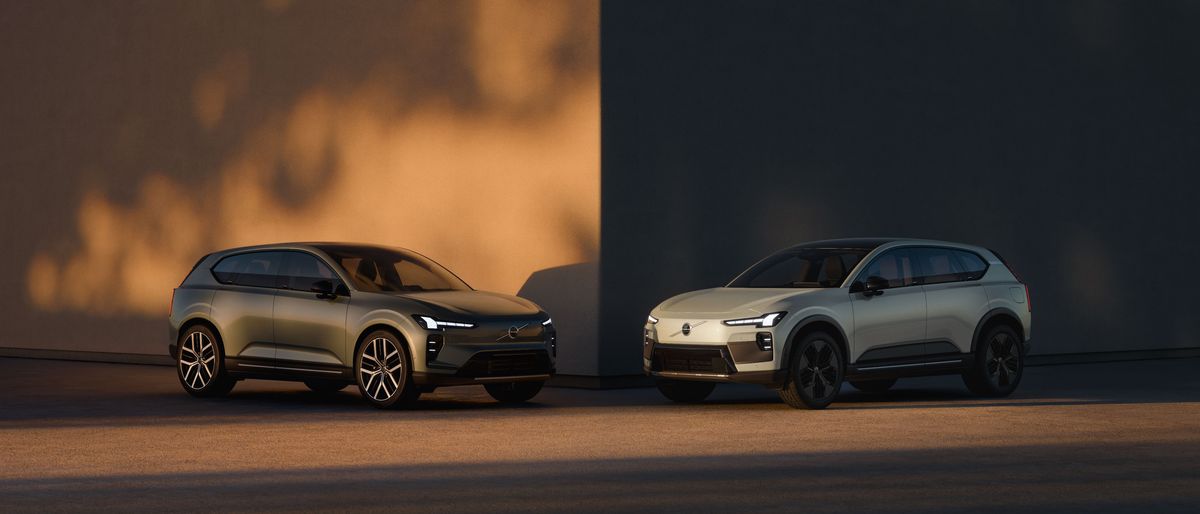 Volvo EX60 showing both standard and Cross Country versions