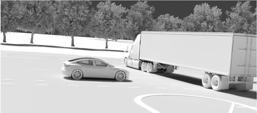 Реконструкция аварии Tesla с автопилотом